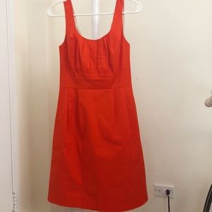 J crew cotton shift dress in orange | size 0